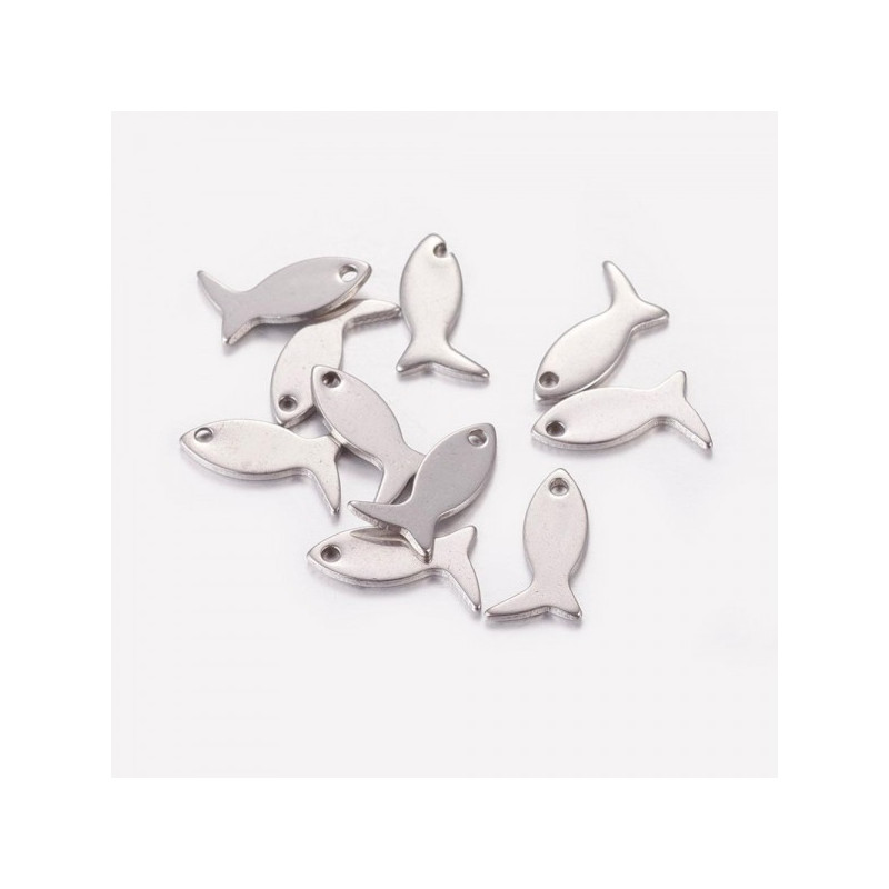 Přívěsek ryba z nerez oceli 10 ks