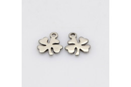 Přívěsek čtyřlístek z nerez oceli 10 ks
