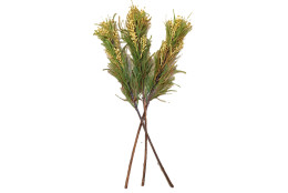 Větvička dekorační 3 ks zeleno-zlatá 61 cm