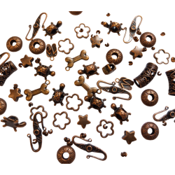 MIX přívěsků a korálků stříbrný 150g