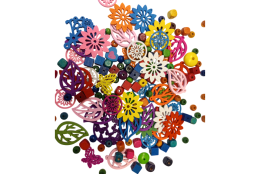 Mix dřevěných korálků 130g