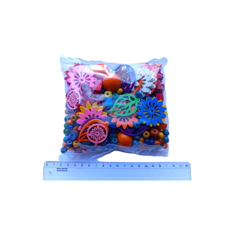 Mix dřevěných korálků 130g