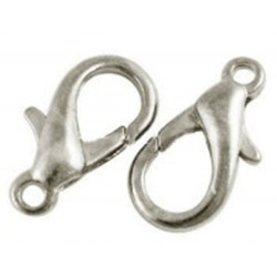 Karabinka 16 mm stříbrná 500 ks