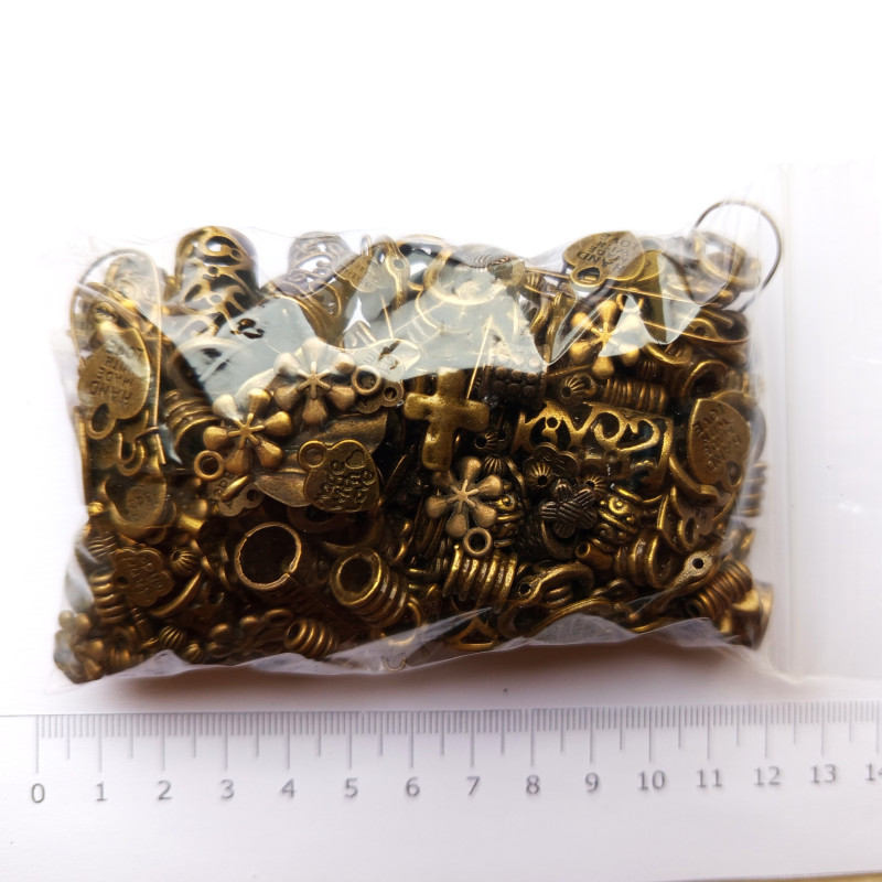 MIX korálků bronz velké balení 300 g