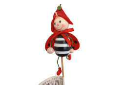 Beruška na tyčce červená