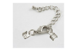 Karabinka a kovový zamačkávací set platinový 100 ks