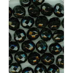 VÝHODNĚ Korálky broušené 10mm černé ohňovky 1kg