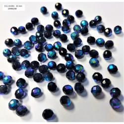 VÝHODNĚ Korálky broušené 10mm černé ohňovky 1kg