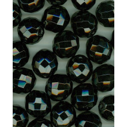 VÝHODNĚ Korálky broušené 14mm černé ohňovky 0,5kg