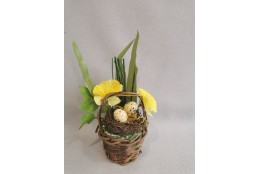 Jarní košíček z proutí 16 cm
