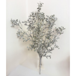 Větvička buxus stříbrná 44 cm