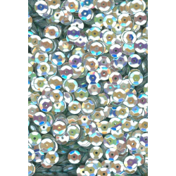 Flitry stříbrné AB - iris miska 6 mm