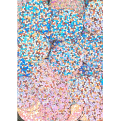 Flitry růžové laser rovné 20 mm