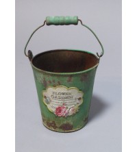 Kbelík s uchem zeleno-hnědý Flower Garden Ø 113 cm