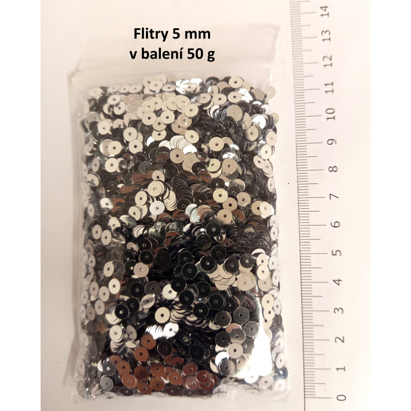 Flitry bílé AB - iris miska 5 mm