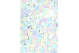 Flitry bílé AB - iris rovné 6 mm