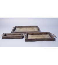 Tác dřevěný obdelník 50*33*4 cm