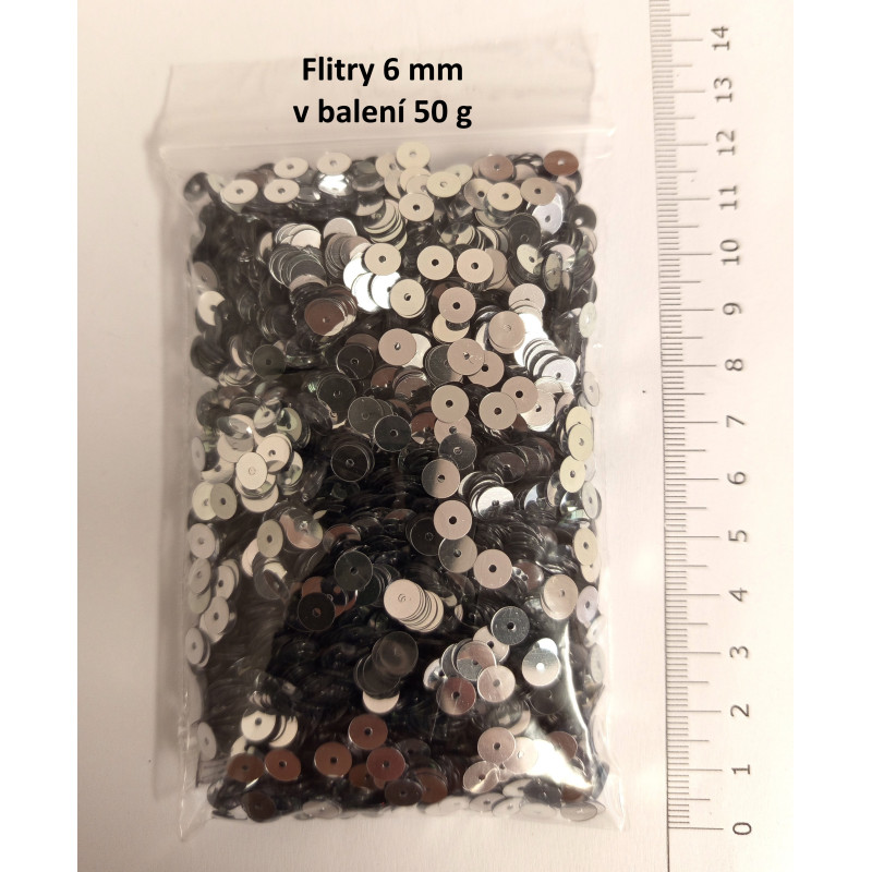 Flitry černé miska 6 mm