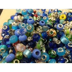 Mix skl. velkodírových korálků 60 ks