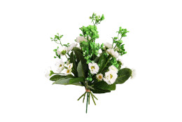 Kytice vázaná bellis s přízdobou 33 cm