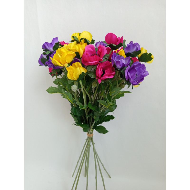 Kytice vázaná náruč anemonek II. 62 cm