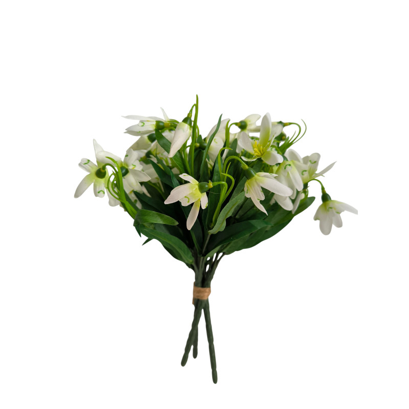 Kytice vázaná 3 ks sněženky 25 cm
