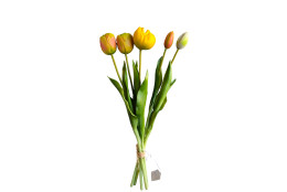 Tulipán svazek 5 ks zeleno-žlutý 39 cm
