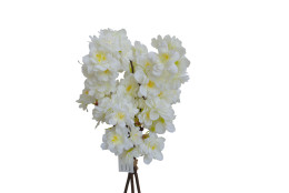 Bílá třešňová větev, 3 ks, v. 43 cm