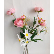 Kytice vázaná růžovo-bílá 66 cm