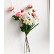 Kytice vázaná růžovo-bílá 66 cm