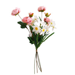 Kytice vázaná ranunculus, narcis 66 cm