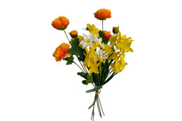 Kytice vázaná ranunculus a frézie 65 cm