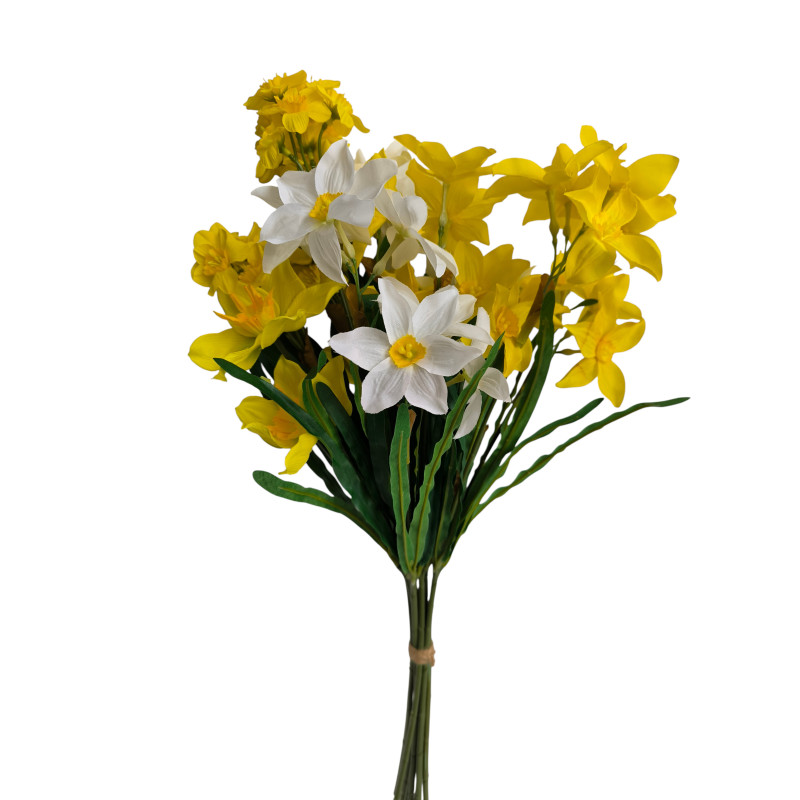 Kytice vázaná narcis 62 cm