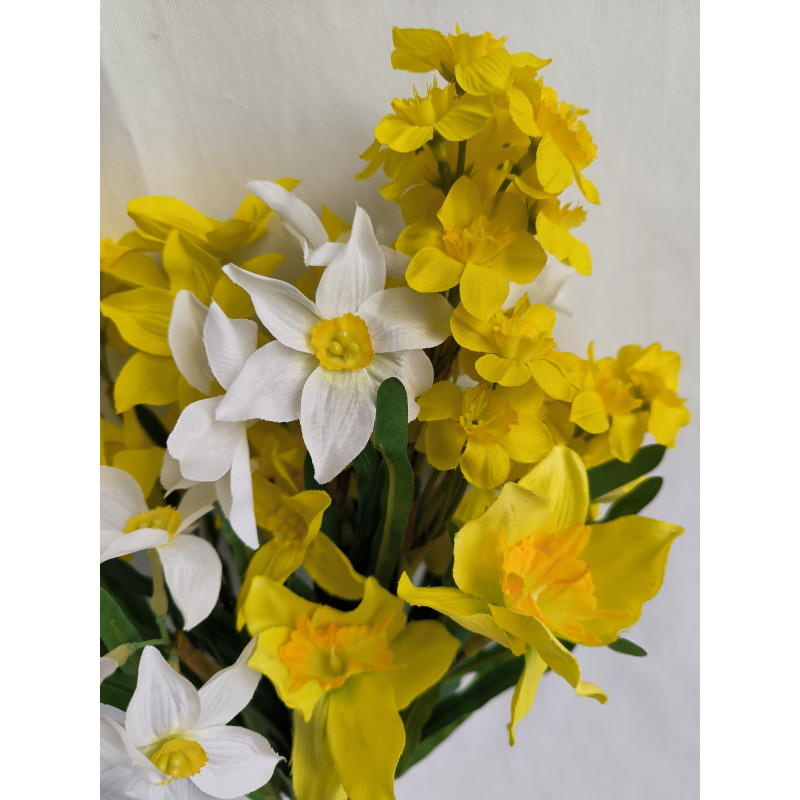 Kytice vázaná narcis 62 cm