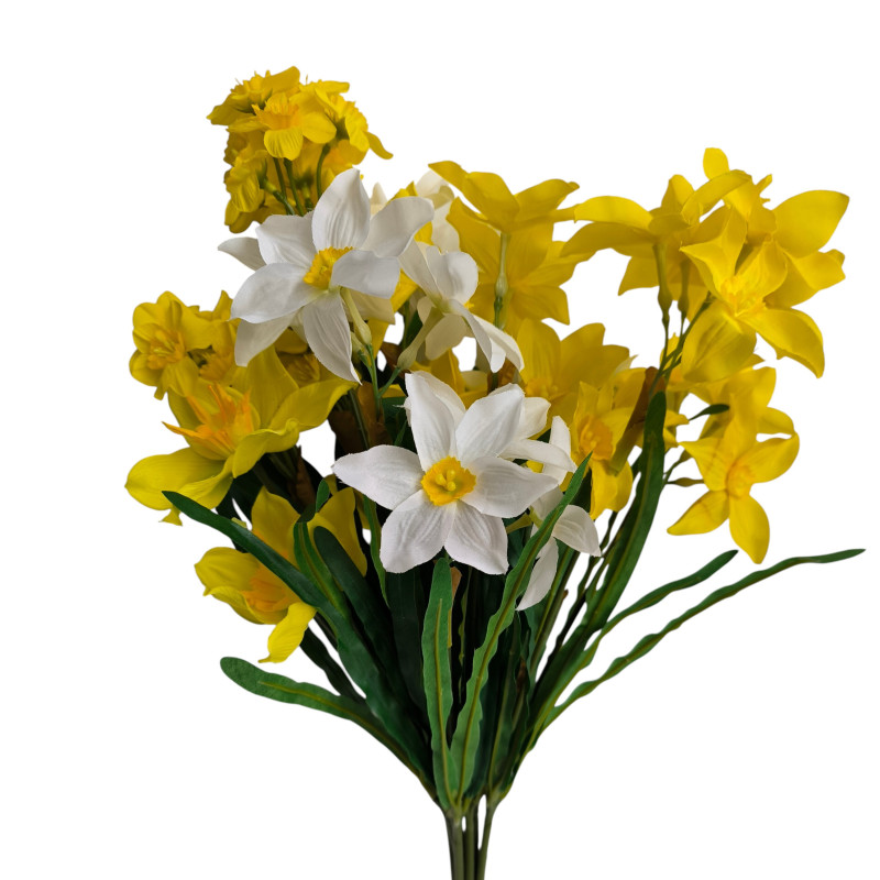 Kytice vázaná narcis 62 cm