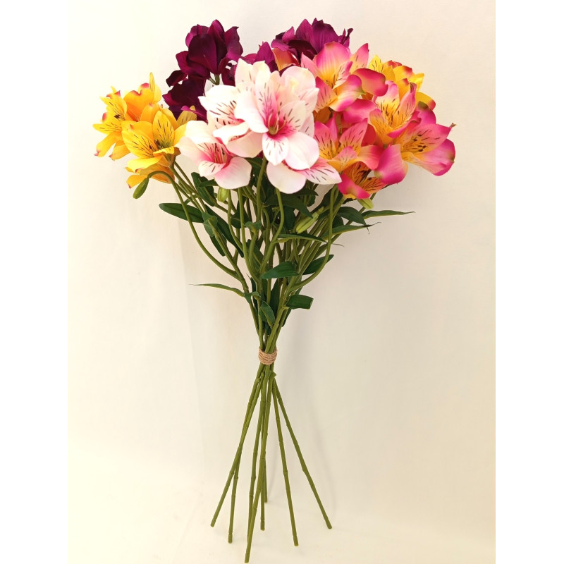 Kytice vázaná alstromerie mix 63 cm