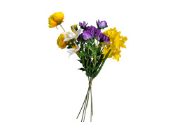 Kytice vázaná ranunculus a narcis 67 cm