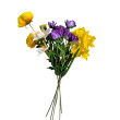 Kytice vázaná žluto-fialová 67 cm