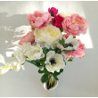 Kytice vázaná růžovo-bílá 65 cm