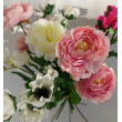 Kytice vázaná růžovo-bílá 65 cm