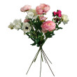 Kytice vázaná růžovo-bílá 65 cm