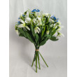Kytice vázaná sněženky a pomněnky 30 cm