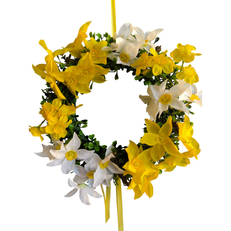 Věnec jarní narcis, 29 cm