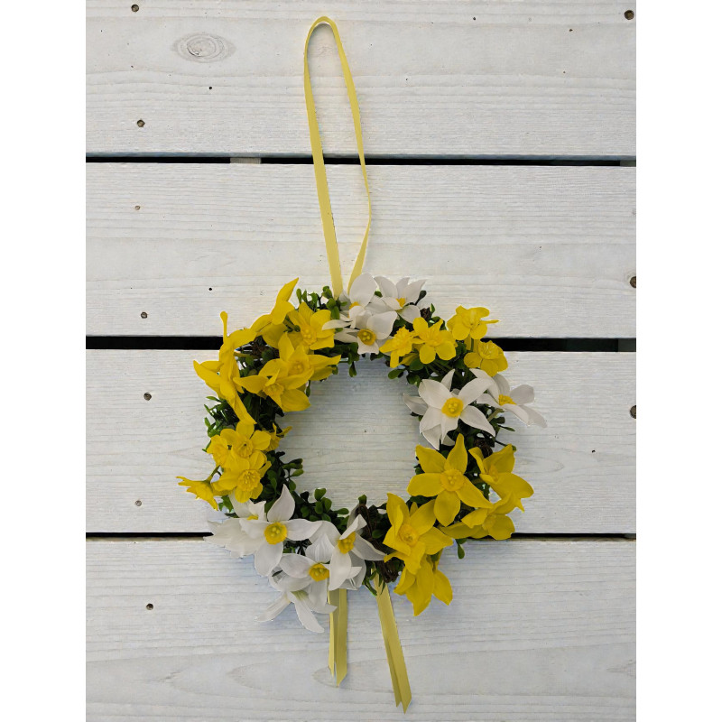 Věnec jarní narcis, 29 cm