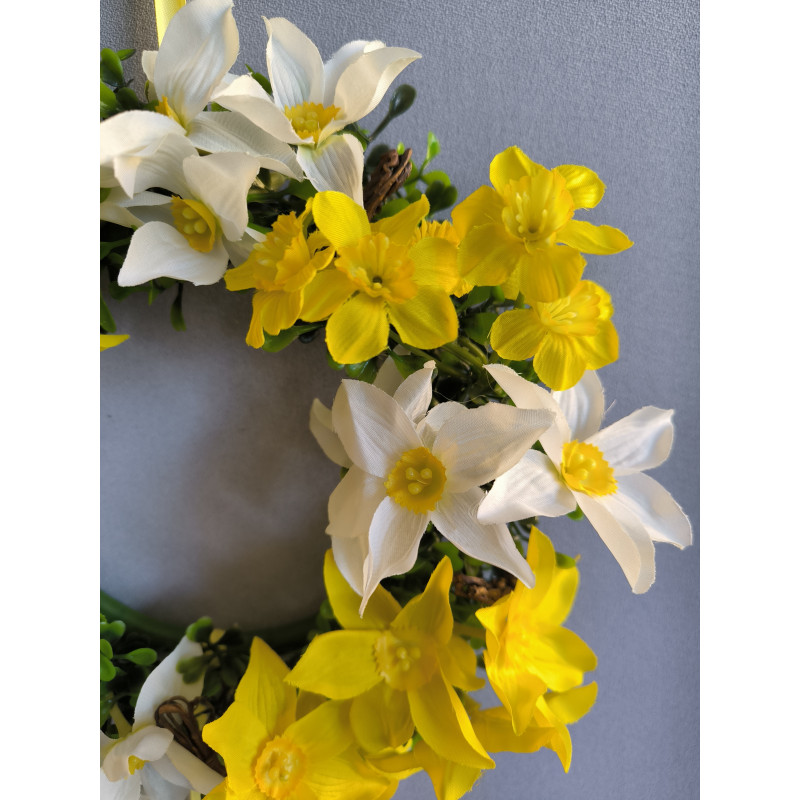 Věnec jarní narcis, 29 cm
