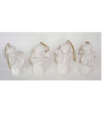 Anděl porcelán 4 ks 7,5 cm