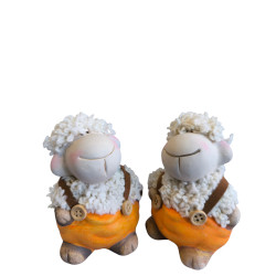Ovečka keramická s kožíškem sada 2 ks