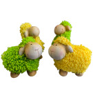 Veselé keramické ovečky s kožíškem 4 ks