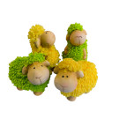 Veselé keramické ovečky s kožíškem 4 ks