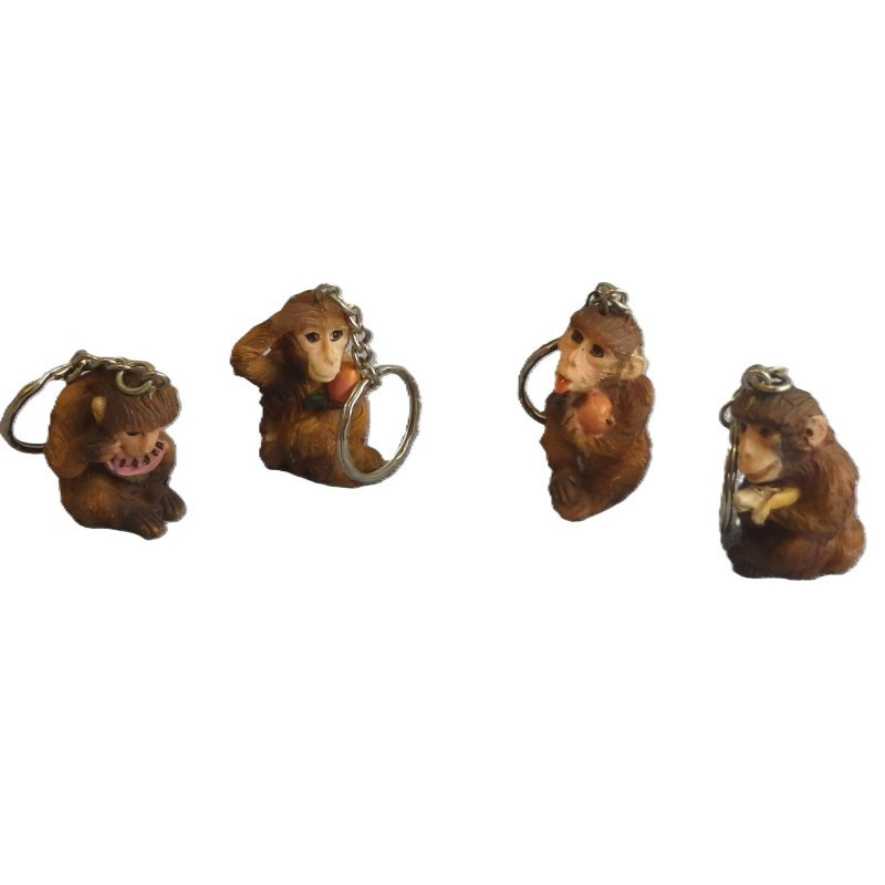 Opice 4 ks - klíčenka 4*9 cm